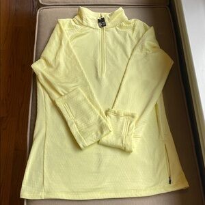 DSG Women’s Run Grid Yellow 1/4 Zip Running Active Top NEW